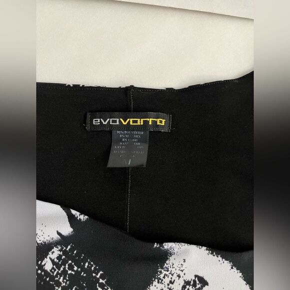 EVO VORRO women’s Sheath Midi Dress Size M Floral Asymmetrical Neck Long Sleeve - Picture 9 of 12